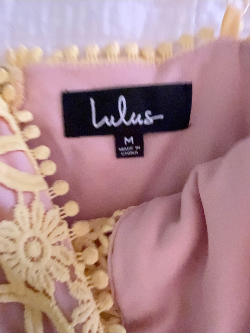 Lulu's Yellow Crochet Lace Fit-and-Flare Mini Dress - Picture 5 of 5
